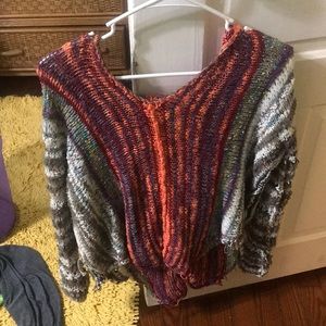 Free people sweater with hood